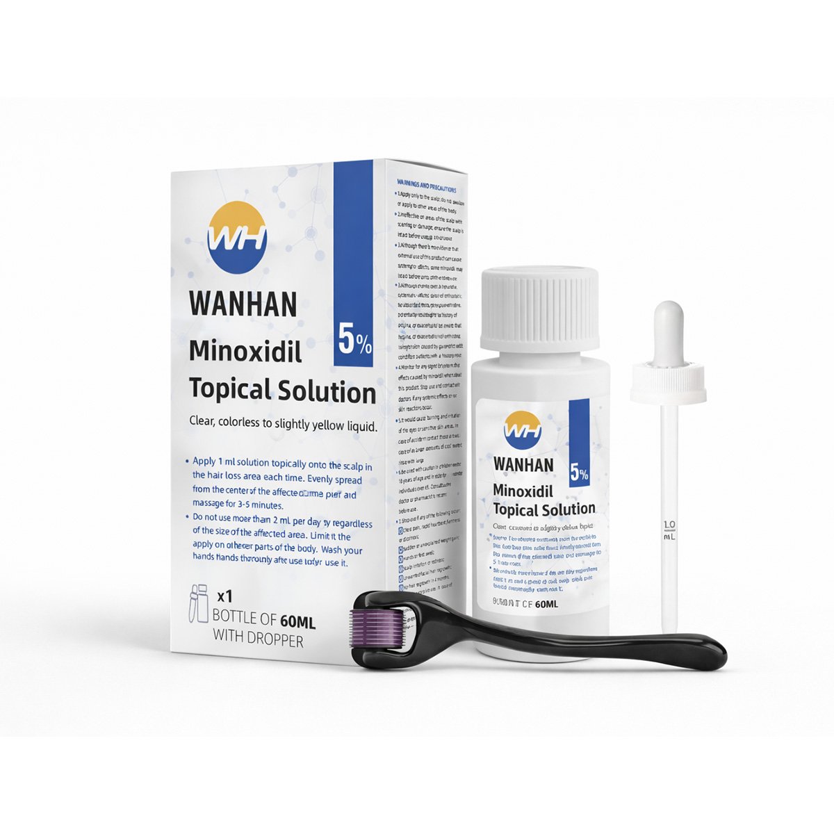 Wanhan Minoxidil 5% Minoxidil - 60 ML + Derma Roller Combo